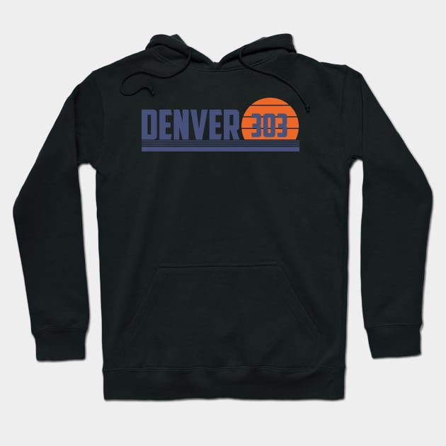 303 Denver Colorado Area Code Hoodie by Eureka Shirts